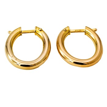 9ct gold Hollow Hoop Earrings